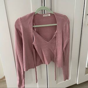 NWOT 2 piece tank and cardigan set
